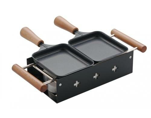 TTM Teelicht-Raclette Twiny Cheese noir Käseschmelzer für 2 Personen