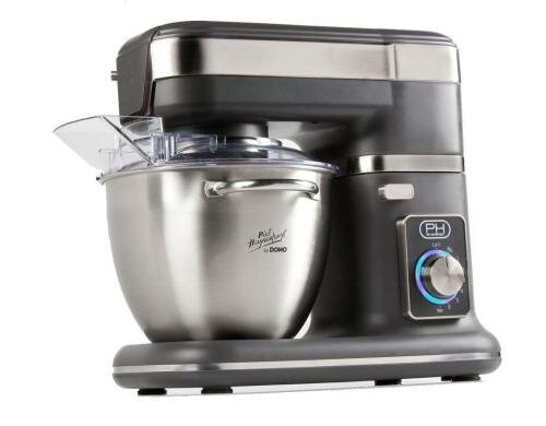 Domo Küchenmaschine DO9070KR Edelstahl 1000 Watt, 4.5 Liter Schüssel