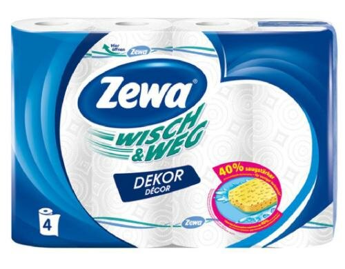 Zewa Wisch & Weg Haushaltspapier 4 Rollen à 45 Blatt