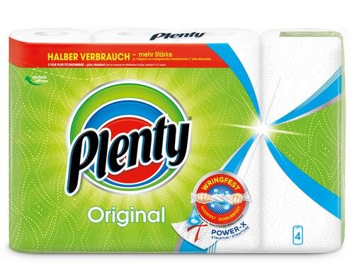 Plenty Original Haushaltspapier weiss 4 Rollen à 45 Blatt