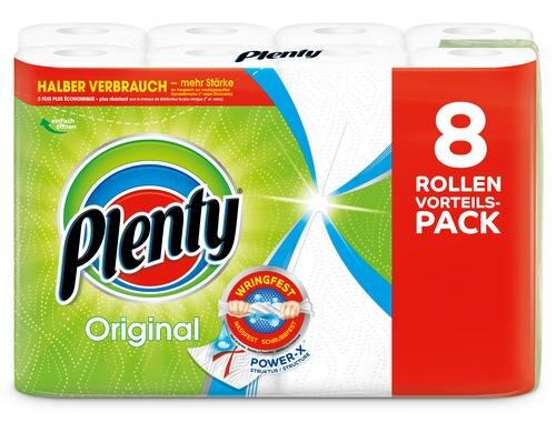 Plenty Original Haushaltspapier weiss 8 Rollen à 45 Blatt