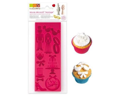 ScrapCooking Silikonform Hochzeit 8er Set, zur Tortenverzierung