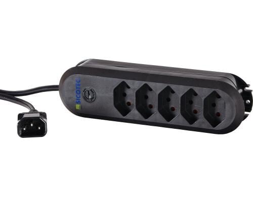 SICOTEC-USV Steckdosenleiste 5xT13, 10A Eingang Kaltgerätestecker 10A
