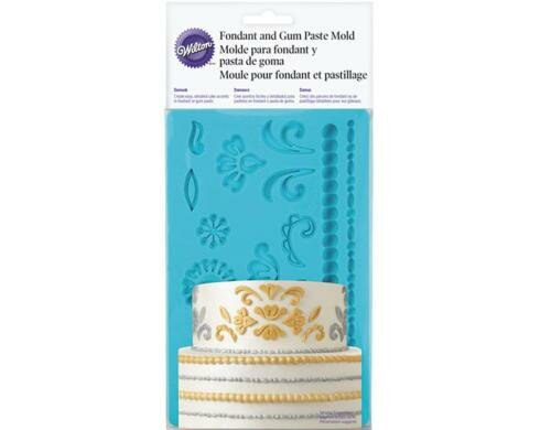 Wilton Fondant Form Damast Silikon