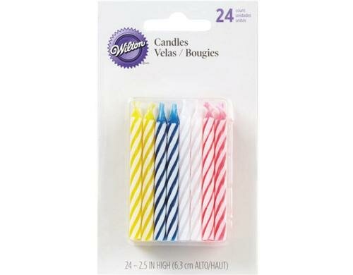 Wilton Kerzen Geburtstag 24 Stück, 6cm