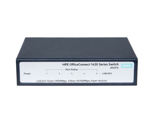 HP 1420-5G: 5 Port Switch, 1Gbps AutoUplink, lüfterlos