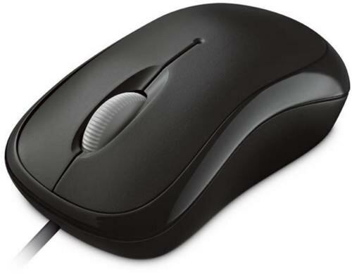 Microsoft Basic Optical Mouse black 3 Button, Scrollrad, USB