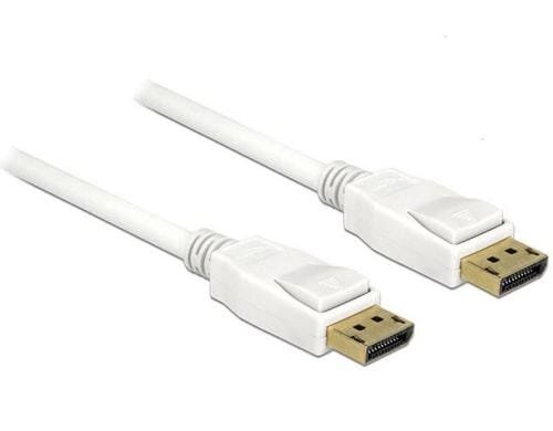 Delock DisplayPort - Displayport Kabel, 5m Weiss, Auflösung bis 3820 x 2160 @ 60 Hz