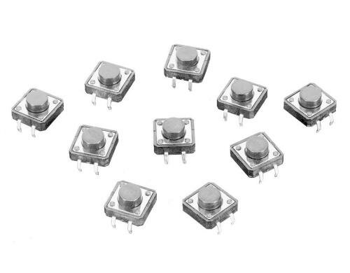Adafruit Tactile Button 12mm, 10 Stück Knopfschalter