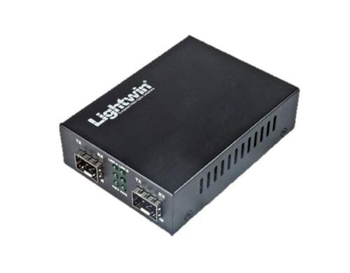Lightwin Medienkonverter: 2x SFP für Multimode und Singlemode Module