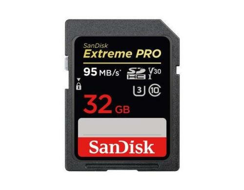 SanDisk SDHC Card 32GB Extrem Pro UHS-I V30 lesen 95MB/sec, schreiben 90MB/s