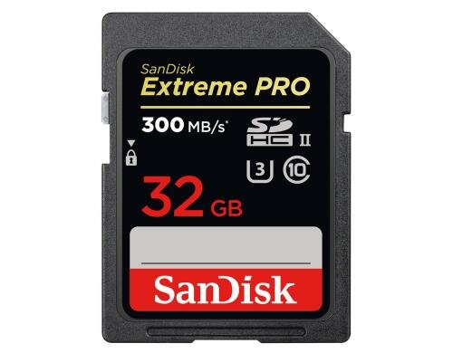 SanDisk SDHC Card 32GB Extrem Pro UHS-II U3 lesen 300MB/sec, schreiben 260MB/s