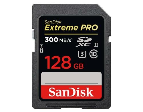 SanDisk SDXC Card 128GB Extre Pro UHS-II U3 lesen 300MB/sec, schreiben 260MB/s