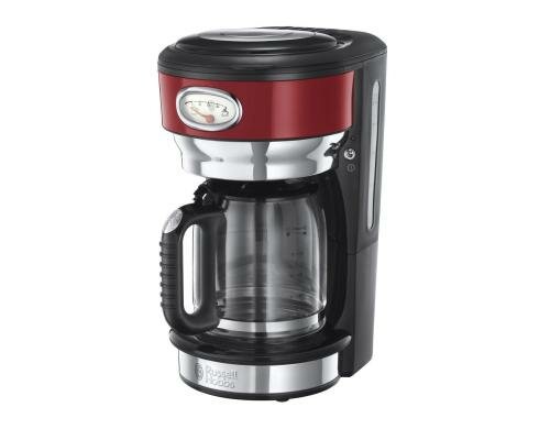 Russell Hobbs Retro Kaffeemaschine 21700-56 rot, Glas
