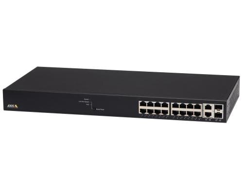 AXIS T8516 16 Port PoE+ Switch, Managed, Gigabit, 250W Budget, DHCP, 2x SFP/RJ45
