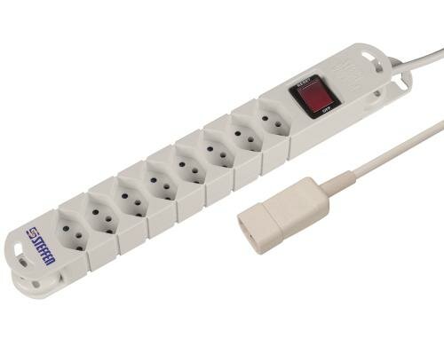 Steckdosenleiste IEC320 8XT13 Apparatestecker, 3m Kabel, mit Schalter