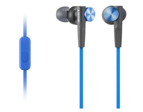 Sony Kopfhörer MDRXB50APL, blau In-Ear, Messinggehäuse, Headsetfunktion