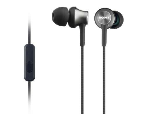 Sony Kopfhörer MDREX450APH, silber In-Ear, Aluminiumgehäuse, Headsetfunktion