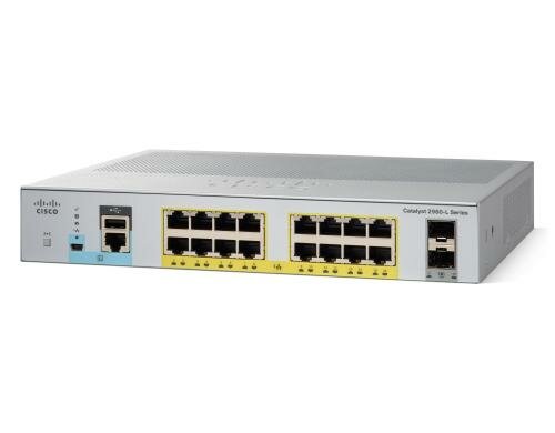 Cisco 2960L-16PS-LL: 16 Port LAN Lite SW 8xGE, 8xPoE+ (120W), 2xSFP 1G