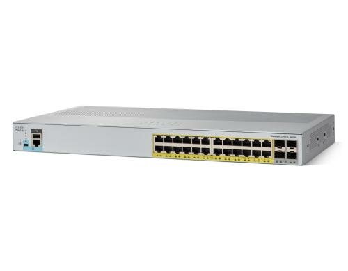 Cisco 2960L-24PS-LL: 24 Port LAN Lite SW 24xGE, 24xPoE+ (195W), 4xSFP 1G