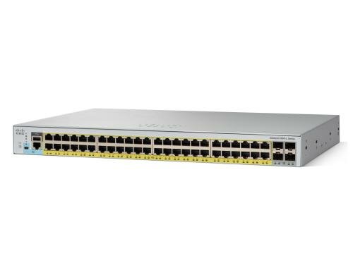 Cisco 2960L-48PS-LL: 48 Port LAN Lite SW 48xGE, 48xPoE+ (370W), 4xSFP 1G