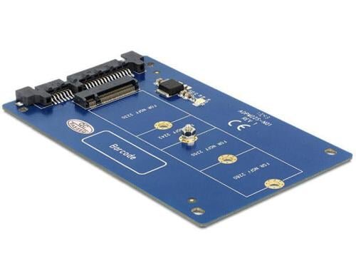 Delock M.2 zu SATA Adapter, Retail Box Betrieb von M.2 SATA SSDs an 2.5 SATA