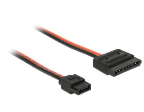 SATA Adapterkabel für Slimline (ODD), 24cm 15Pin SATA Buchse zu Slim SATA 6Pin