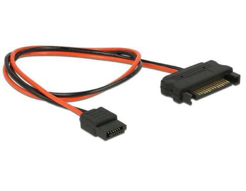 SATA Adapterkabel für Slimline (ODD), 30cm 15Pin SATA Buchse zu Slim SATA 6Pin