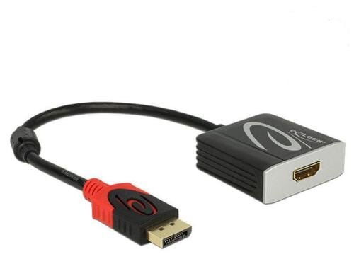 Monitoradapter DP zu HDMI2.0 4K support 60Hz, schwarz, 20cm, aktiv