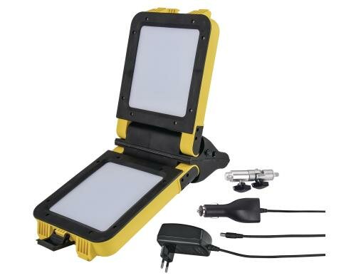 STEFFEN LED Akku Strahler Worklight 20W 1800lm, 6000K, gelb, inkl. 12V Ladekabel