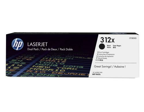 HP Toner 312XD - Black 2er-Pack (CF380XD) Seitenkapazität 2x ~ 4400 Seiten