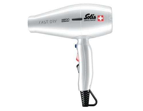 Solis Haartrockner FastDry Typ 381 silber 2200 W, Ionen-Techn., Überhitzungsschutz