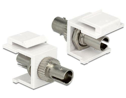 Delock Keystone Jack: LWL ST-ST Buchse-Buchse, Simplex Multimode