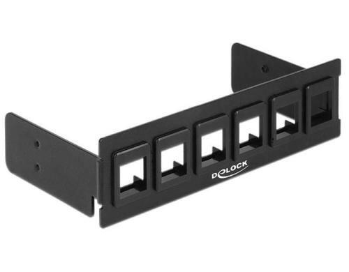 Delock Keystone Leergehäuse für 5.25 PC schwarz, für 6 Module