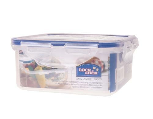 Lock & Lock Vorratsdose quadratisch 0.6l B: 13.4cm H: 6cm