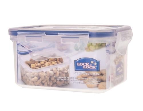 Lock & Lock Vorratsdose rechteckig 0.47l B: 10.2cm H: 6.8cm T: 13.5cm