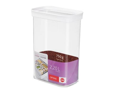 Emsa Dose Optima rechteckig 2.2 Liter einzigartiger Rastverschluss