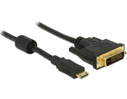 Delock Mini-HDMI zu DVI Kabel 2m HDMI-C - DVI-D (24+1), 2m, Schwarz