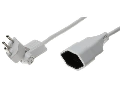 Max Hauri Verlängerungskabel 3 m weiss Clip-Clap-Stecker angespritzt, Kinderschutz