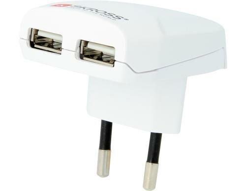 SKROSS Euro USB Charger 2 Port 5V - 2400mA, 100-250V Eingangsspannung