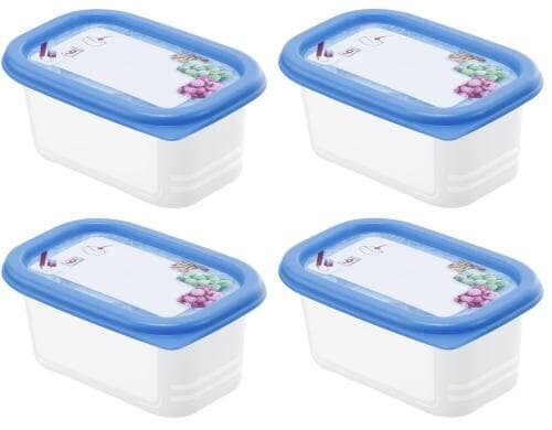 Rotho Gefrierdosen Set Domino Dekor 4x 0.2 Liter, 117x75x105 mm