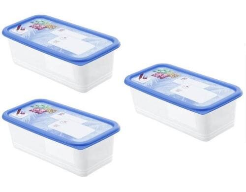 Rotho Gefrierdosen Set Domino Dekor 3x 1.2 Liter, 233x118x112 mm