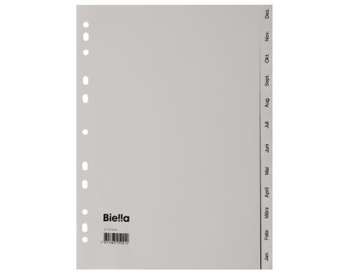 Biella RegisterVollformat aus Kunststoff Dez - Jan, A4, 4 Loch, 1 Stück
