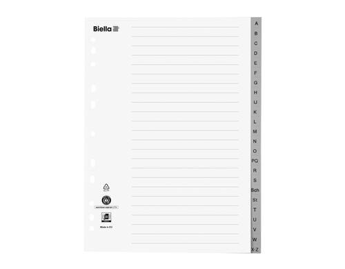 Biella Register A-Z, 24-teilig A4, Universallochung, 1 Stück