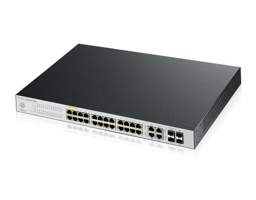 Zyxel Nebula NSW100-28P, 28 Port-Switch, PoE+, Rack 19, Cloud-Managed, internes NT