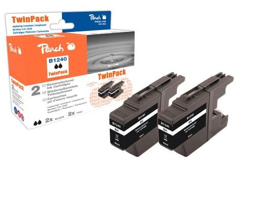 Peach Tinte Brother Twinpack LC-1240 black 2x16ml 430 Seiten