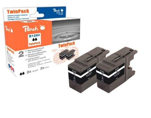 Peach Tinte Brother Twinpack LC-1280black 2x30ml 1515 Seiten