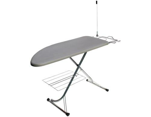 Braun Bügeltisch Confort grau, mit Wäscheablage