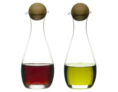 Sagaform Oval Oak Öl/Essig Spender Set 2 Stück, 30cl