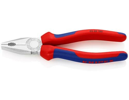 Knipex Kombizange 200 mm verchromt mit Mehrkomponenten-Hüllen